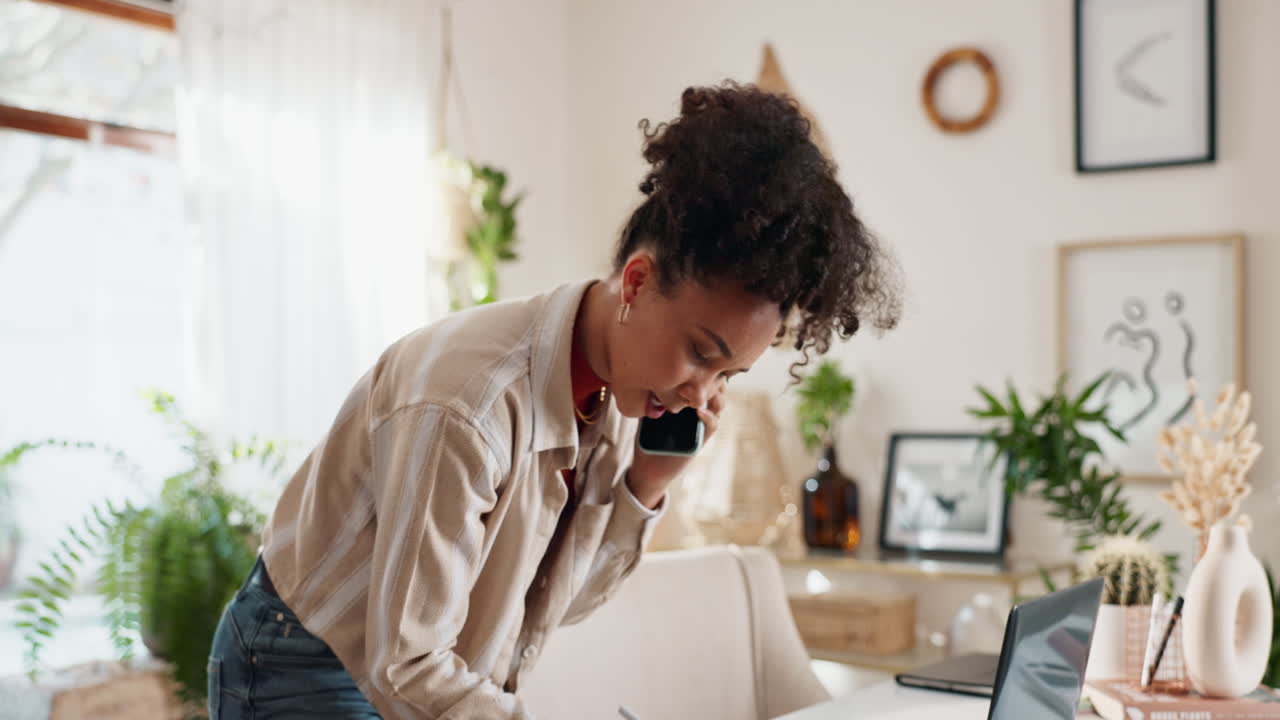 Woman working from home