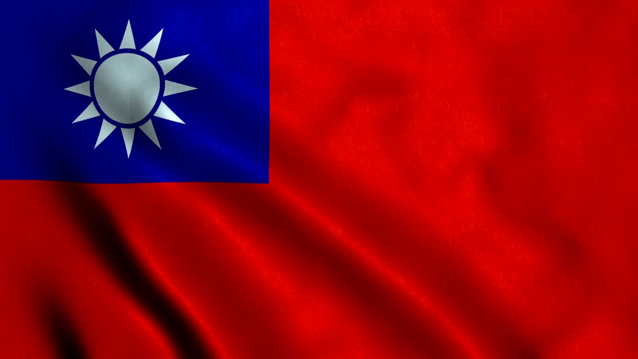 4K Seamless Loopable Flag of Taiwan