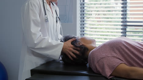 physiotherapist at work in a hospital