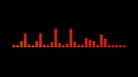 animation red audio frequency waveform spectrum.