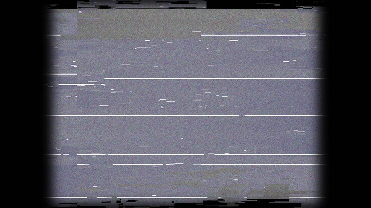 Retro TV Screen with Glitch and Static Noise