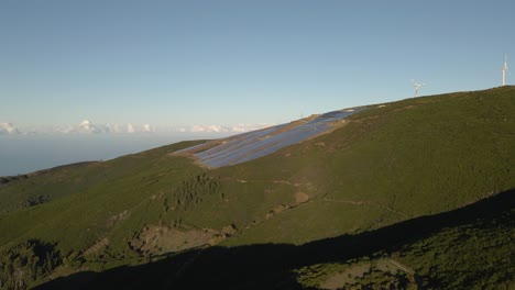 Aerial-view-of-a-photovoltaic-farm-on-top-of-a-mountain-in-Paul-da-Serra-Madeira-island