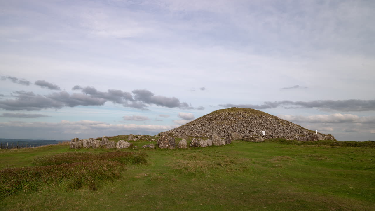 Time lapse of the Megalithic Loughcrew Cairns in Ireland, also known as Slieve na Cailleach, National Monument