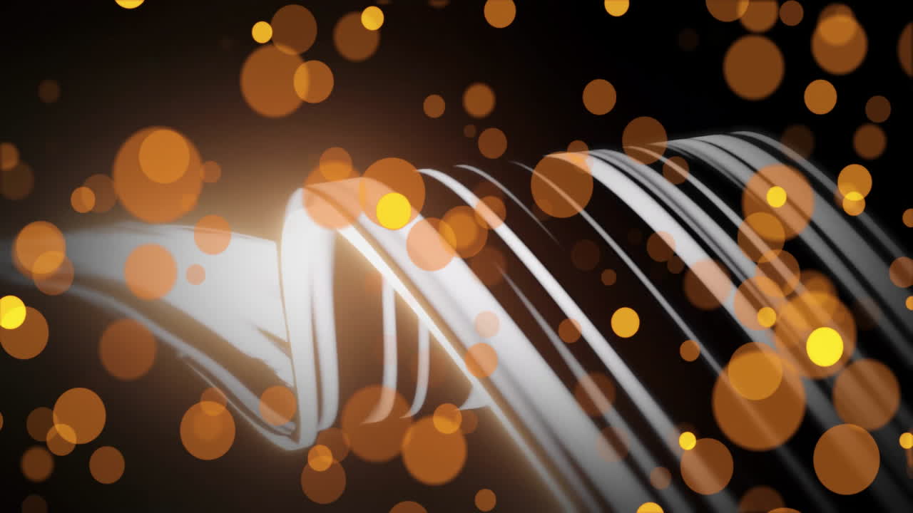 Animation of yellow spots over white lines