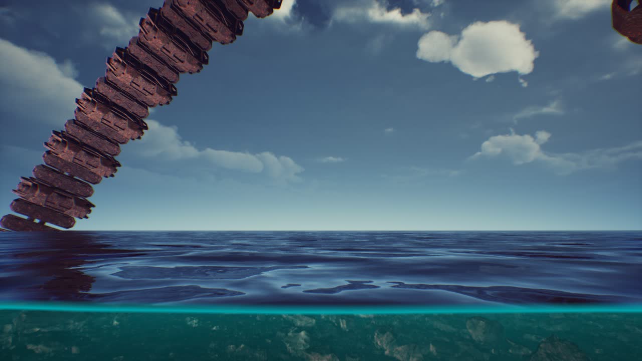 vieja nave espacial alienígena ovni aplastada en el océano