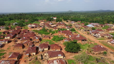 a shot of a small community in the western part of nigeria