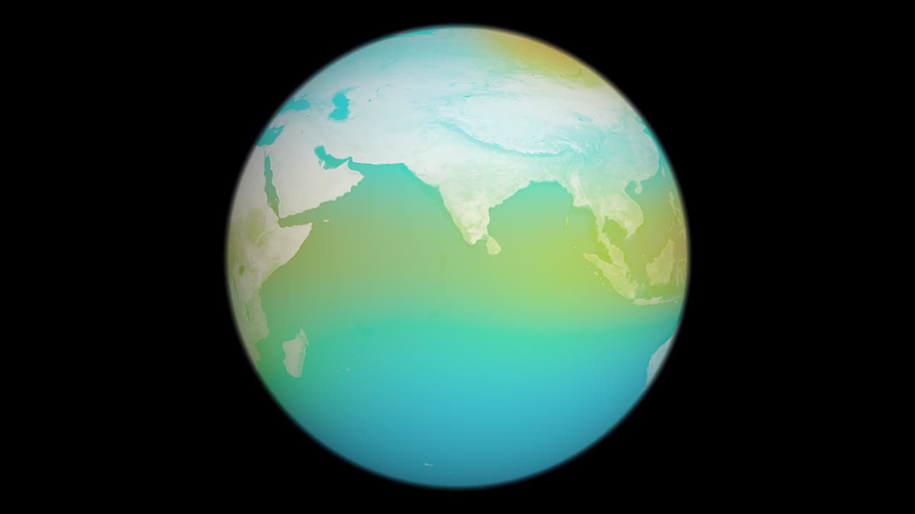기후변화 개념에 대한 온도 변화의 세계 지도
