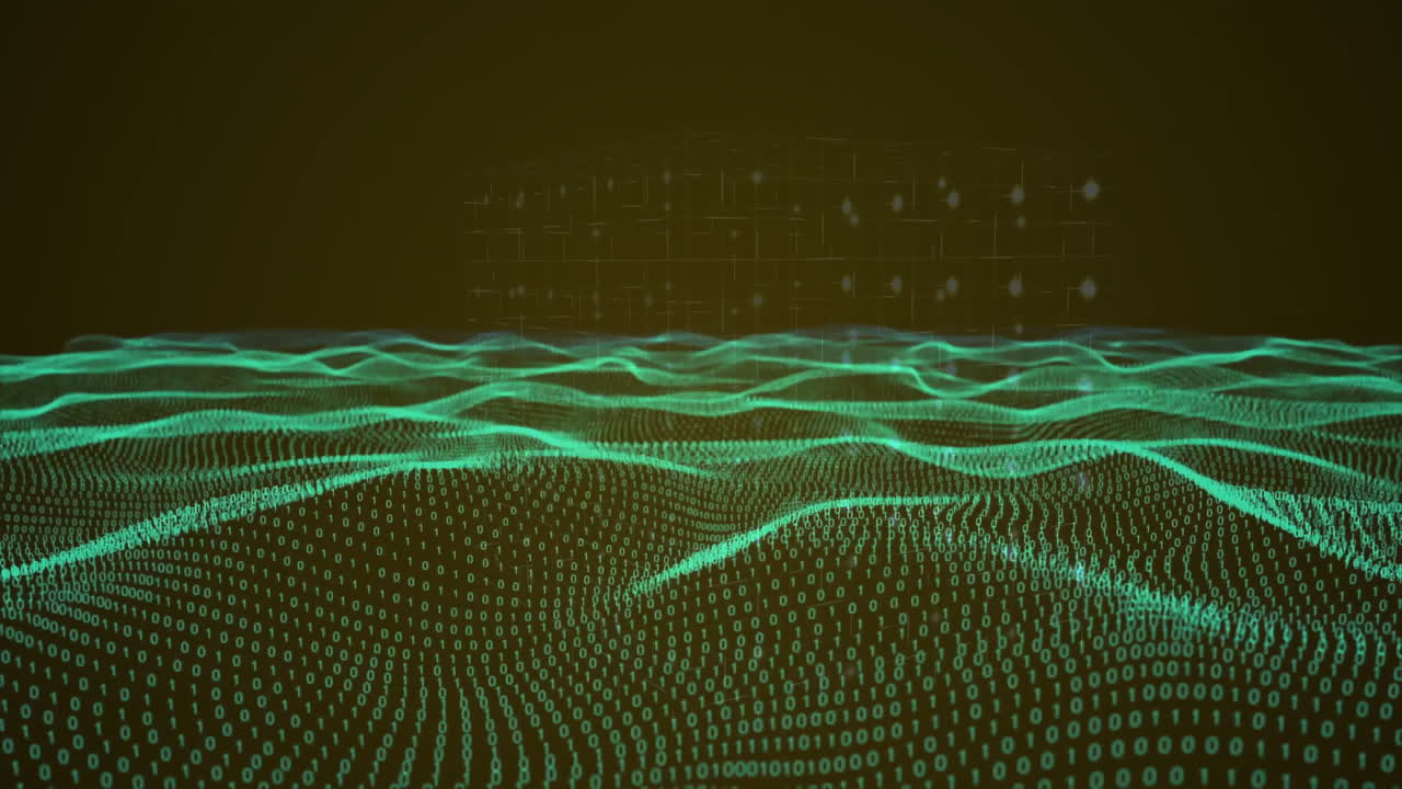 Animation of binary codinag and digital data processing