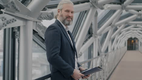 businessman in modern office building