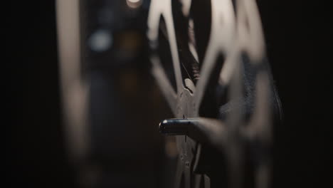 close-up of a film reel