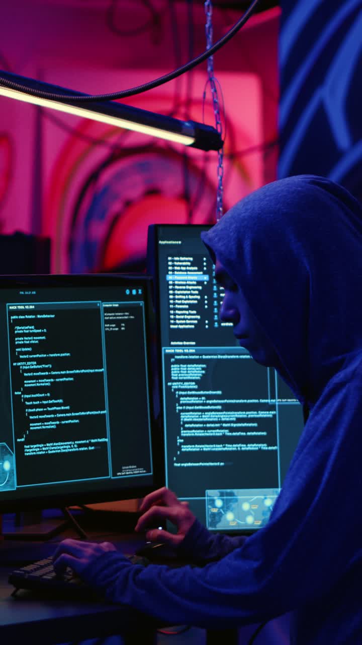 Vertical video Hacker colleagues deploy malware