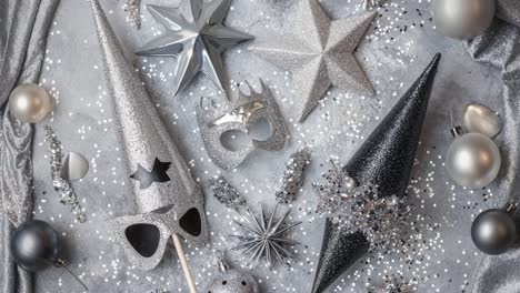 silver and grey christmas decorations