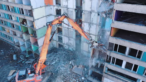 natural disaster ruined building. damaged earthquake disaster construction.