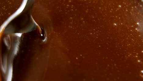 melted chocolate being stirred 4k