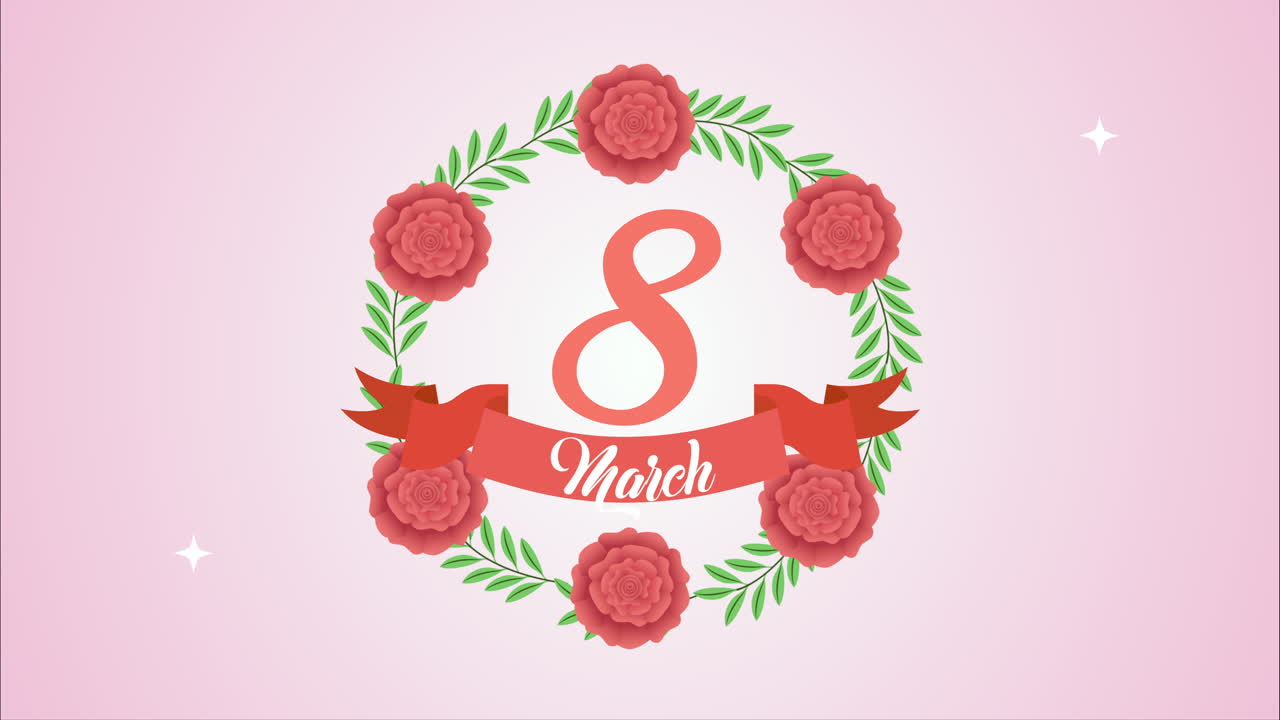 女性のハッピーデーカードバラ花円形のフレーム