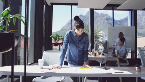 young woman working at the office