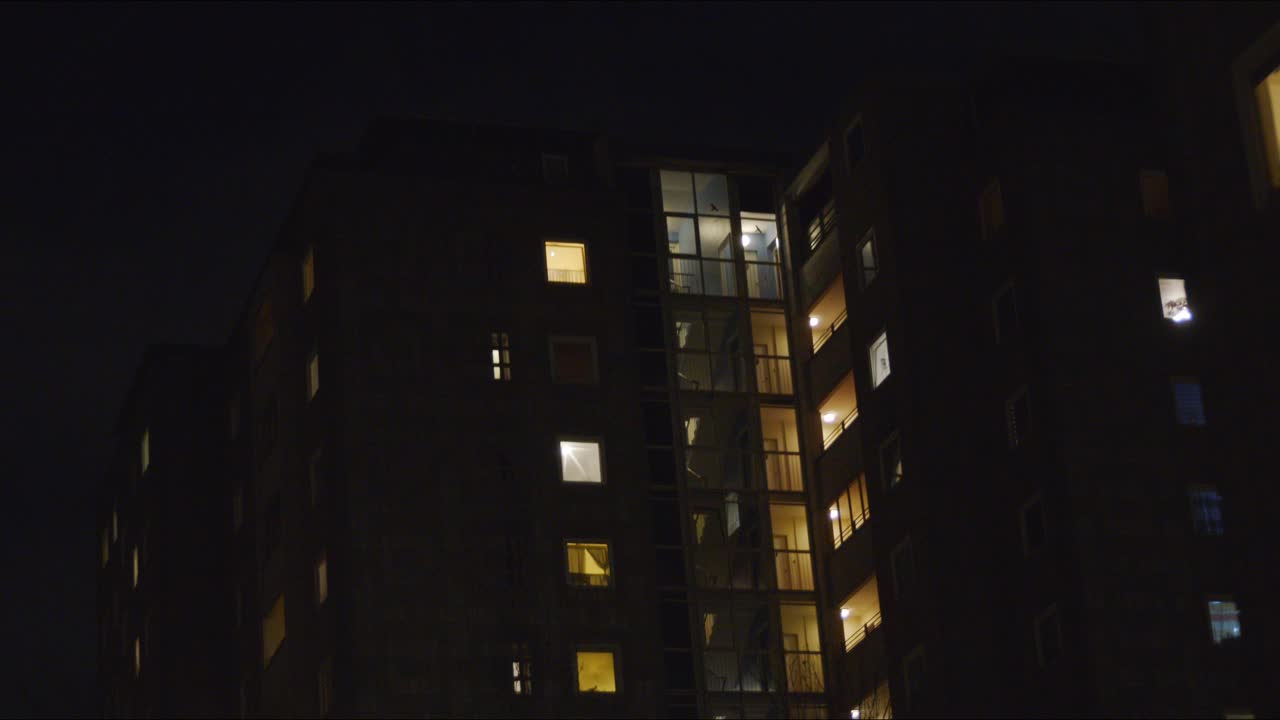 Moving camera floating through apartment complex Bellahøjhusene, Denmark 5