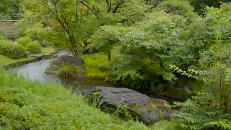 Japanischer-Traditioneller-Zeremoniengarten-Im-Himeji-Schloss-Kokoen-Sommerkiefern-Fluss-Friedliche-Zen-Meditation