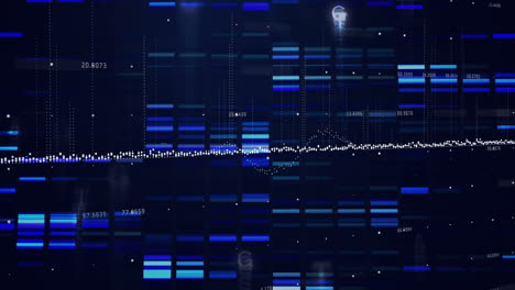 animation of dna strand spinning and data processing