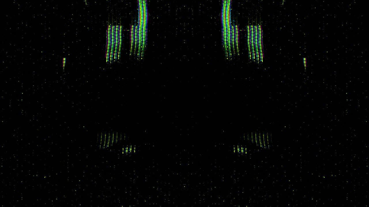 Sfondo dinamico con motivo glitch digitale verde e blu