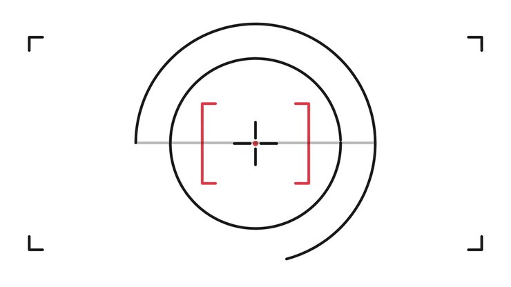 Animazione dell'interfaccia del mirino di una fotocamera digitale