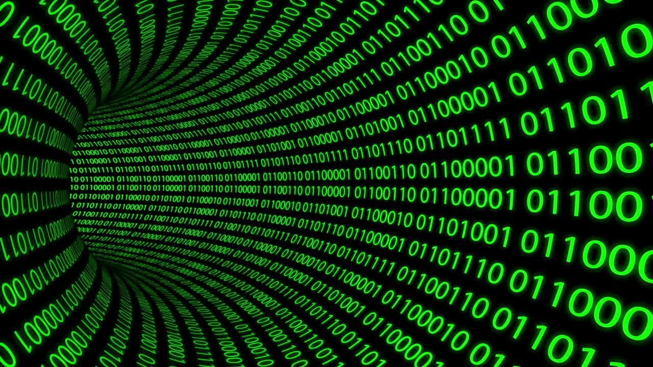 túnel de código binario, bucle sin costuras