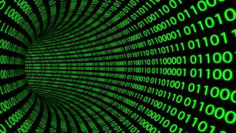 Binary code tunnel, seamless looping