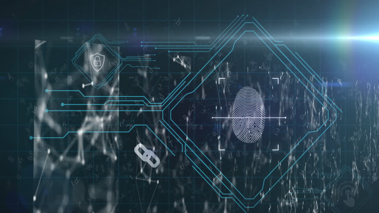 interfaz de seguridad digital contra las pantallas de la red de conexiones