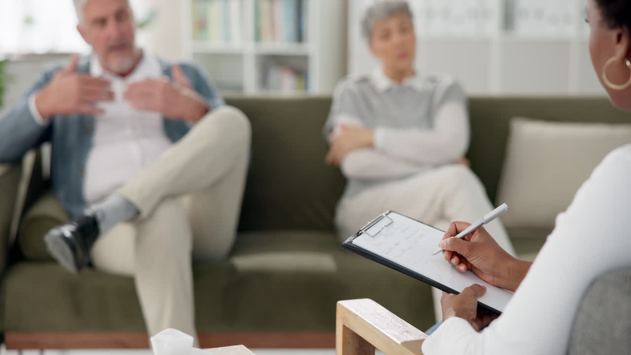 Couple in Therapy Session with Counselor
