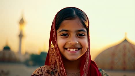 portrait of a beautiful young girl in a hijab