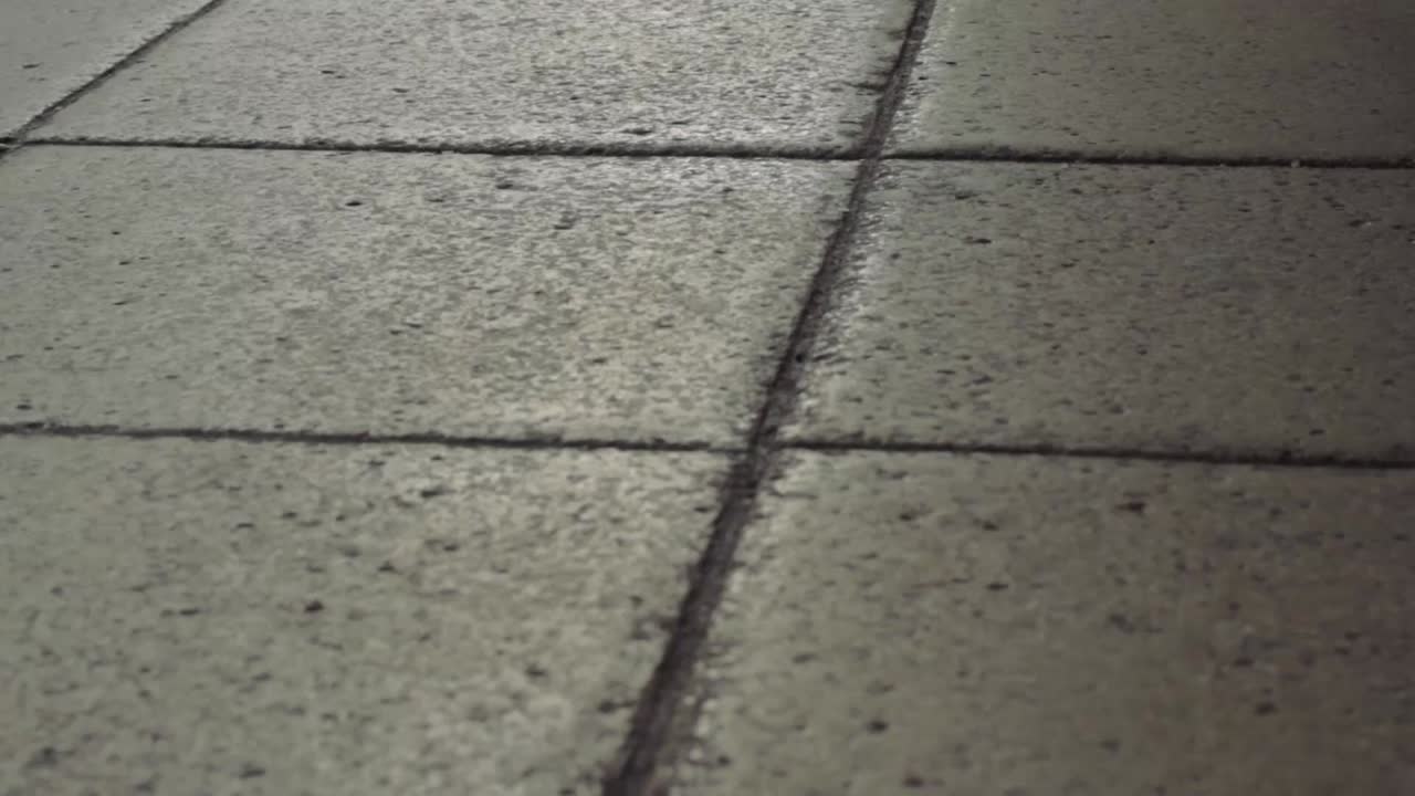 Paving stones floor in urban area