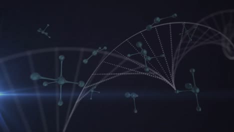 Animation-of-dna-strand-over-molecules