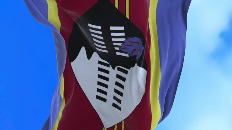 Nahtloses Loop der Swasiland-Flagge.