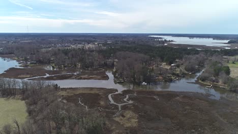 west side of bennett's creek in suffolk virginia showing the southern turn and a good view south of the nansemond river