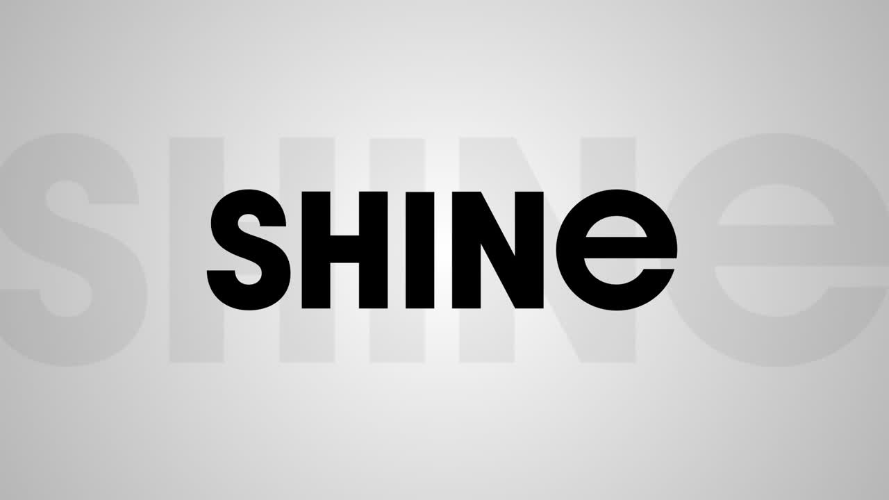 회색 배경에 그림자 효과를 가진 반 ⁇ 이는 텍스트의 디지털 애니메이션