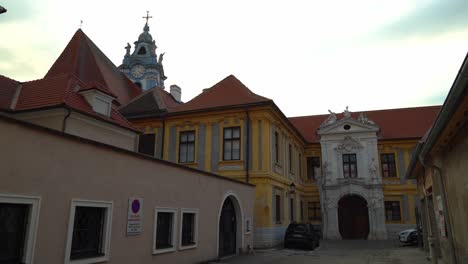 durnstein street of a tiny town on the banks of the danube