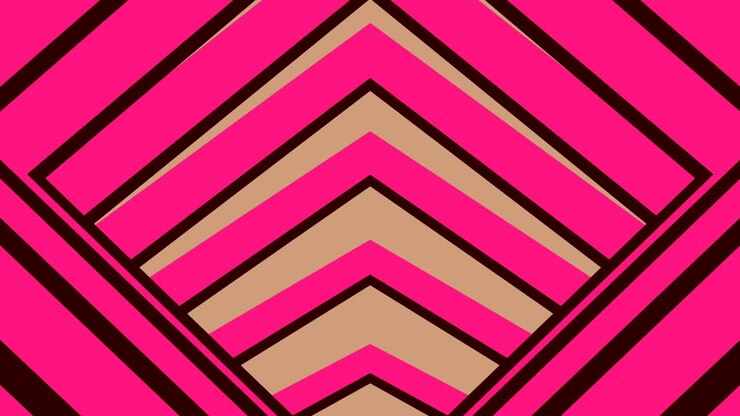 Tunnel astratto con movimento e sfumature piatte, Rosa Brownie, Loop continuo