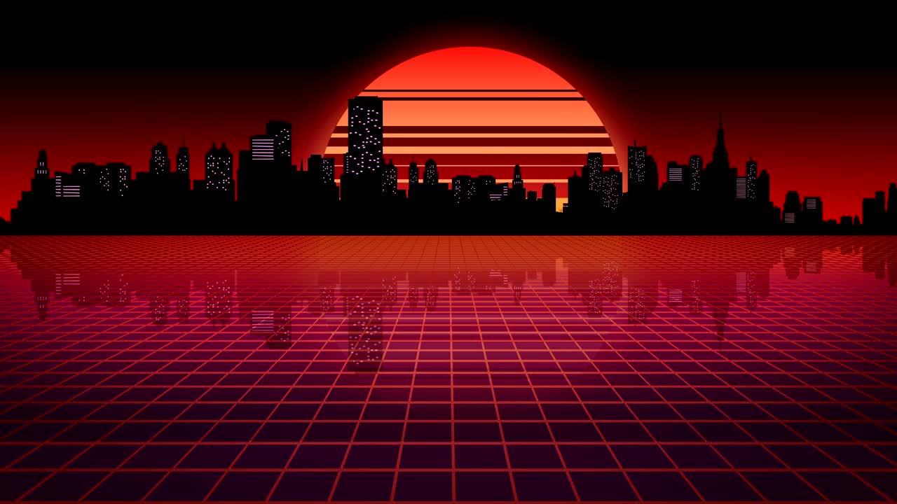 레트로 미래주의적 배경