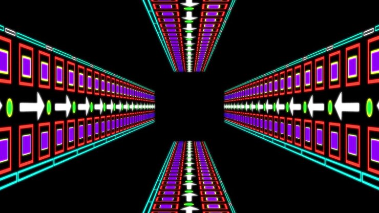 Cyber tunnel progress animation motion graphics