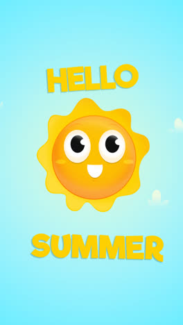 An-animation-of-a-Hello-summer-background