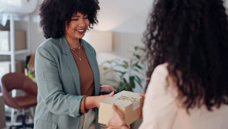 Smartphone,-woman-and-scan-credit-card