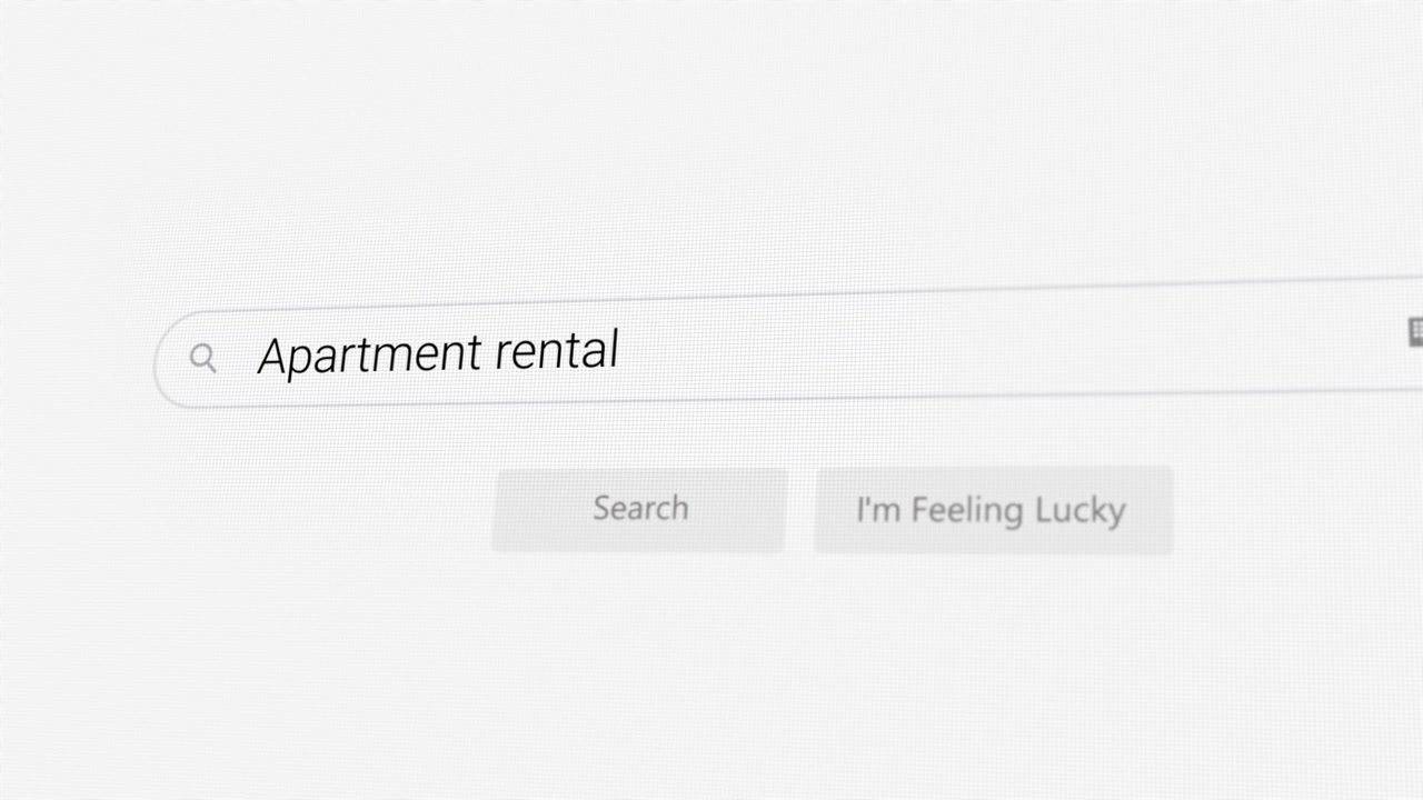 Søger efter Lejlighedsudlejning på internetbrowser