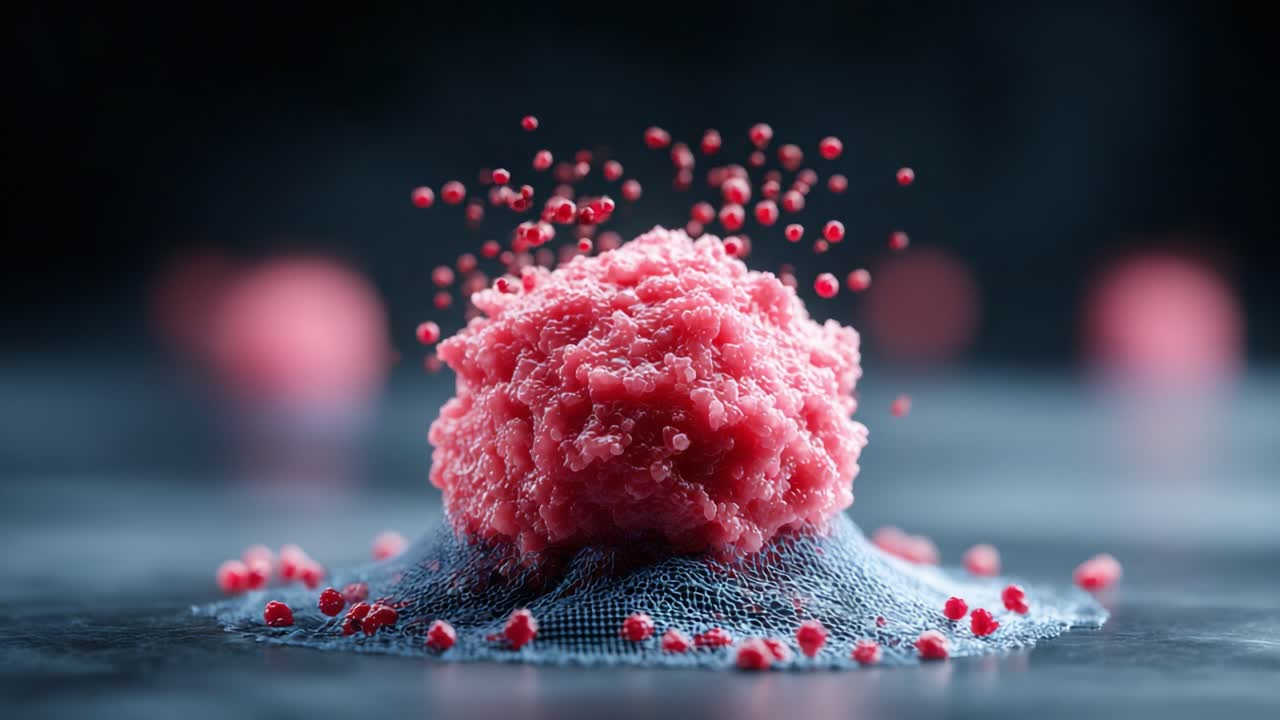 Impressive Visualization of a Cellular Structure Highlighting Intricate Details and Movement, Showcasing the Dynamic Nature of Cellular Interactions and Functions in a Scientific Context