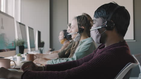 customer service team working remotely