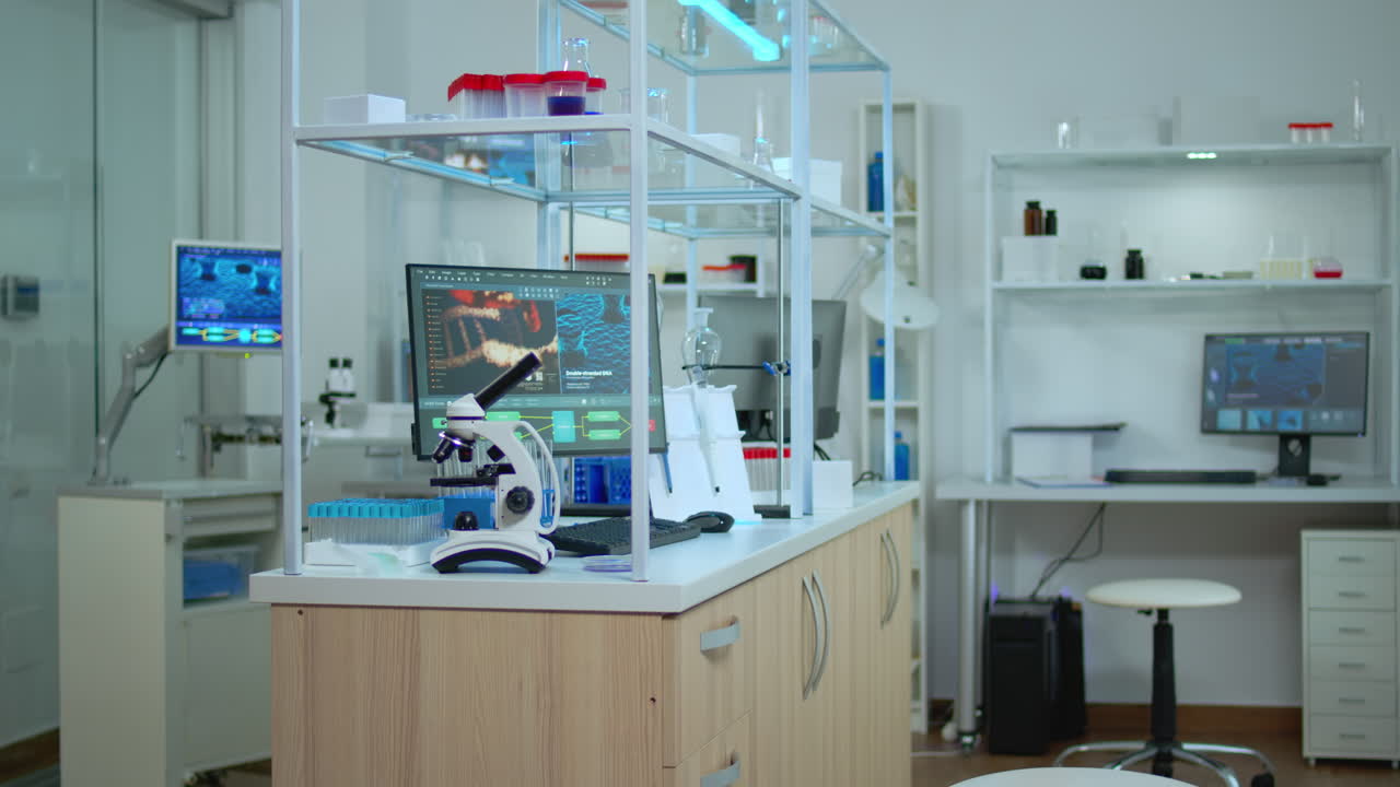 Empty laboratory modernly equipped