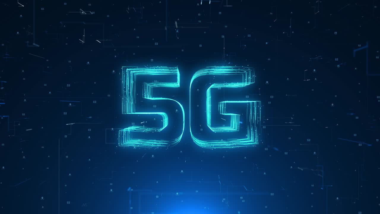 connessione ad alta velocità 5g, ciclo di rete mondiale globale di sfondo.
