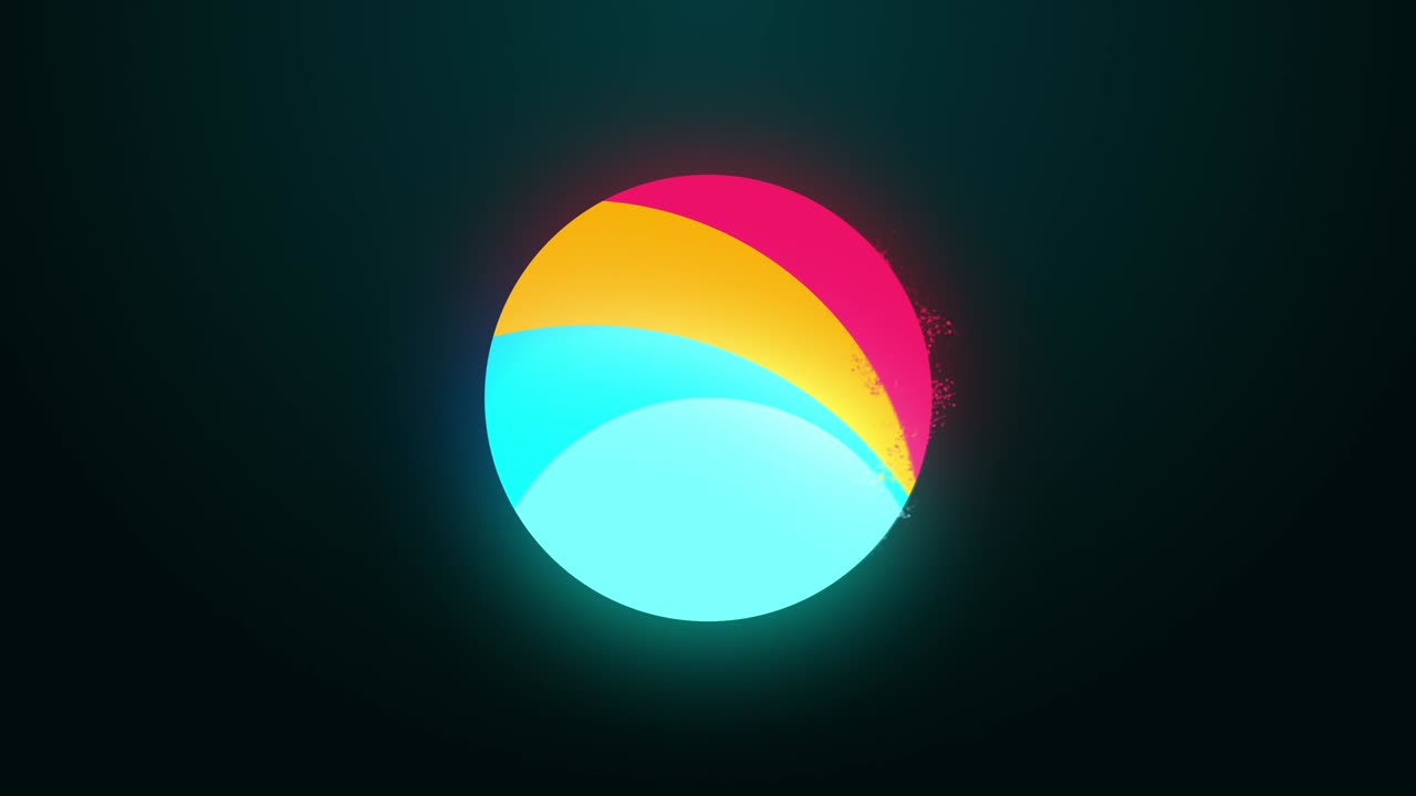 animación 4k. el logotipo revela desde las partículas. desplazamiento de ruido.