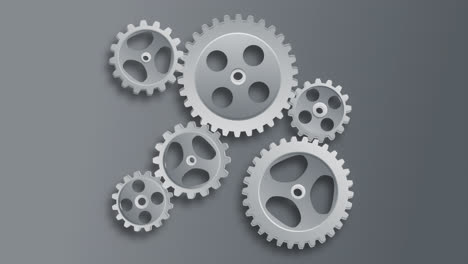 motion graphic of gray gears