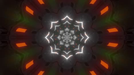 abstract glowing tunnel kaleidoscope
