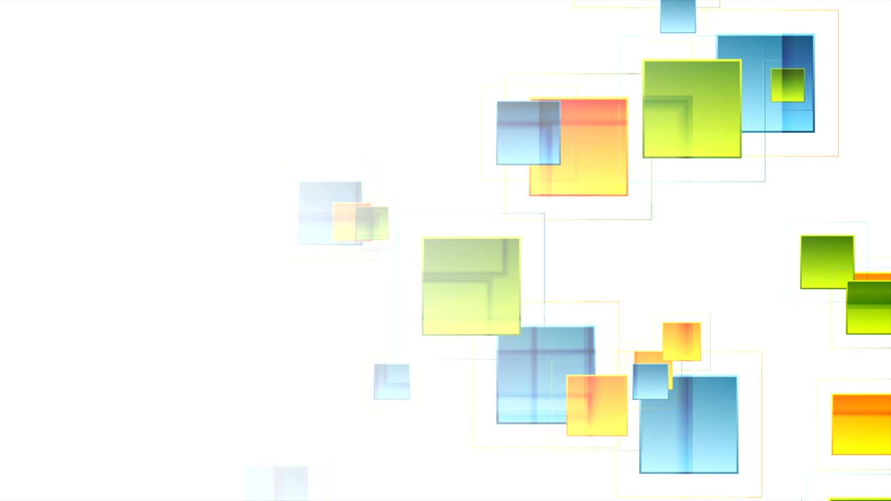 Abstract colorful squares geometric video animation